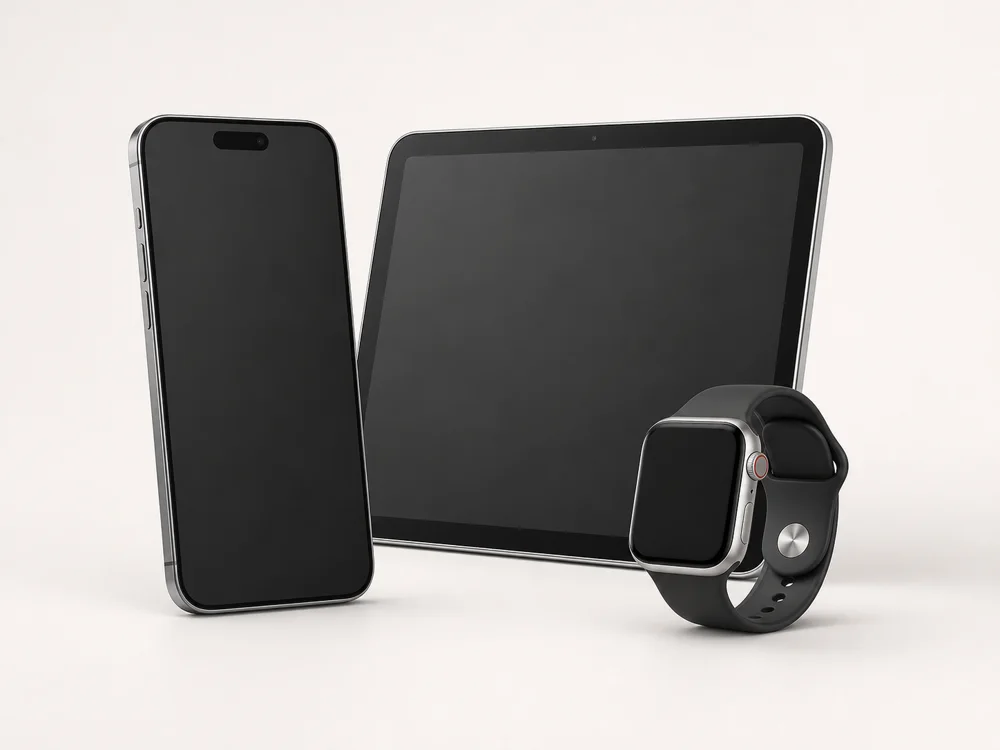 Smartphone, tablet e smartwatch pronti per essere confrontati